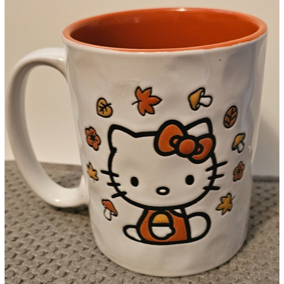 NEW 2024 Hello Kitty Fall Coffee Mug Ceramic Mug Fall Pattern 17oz Sanrio - Picture 1 of 2